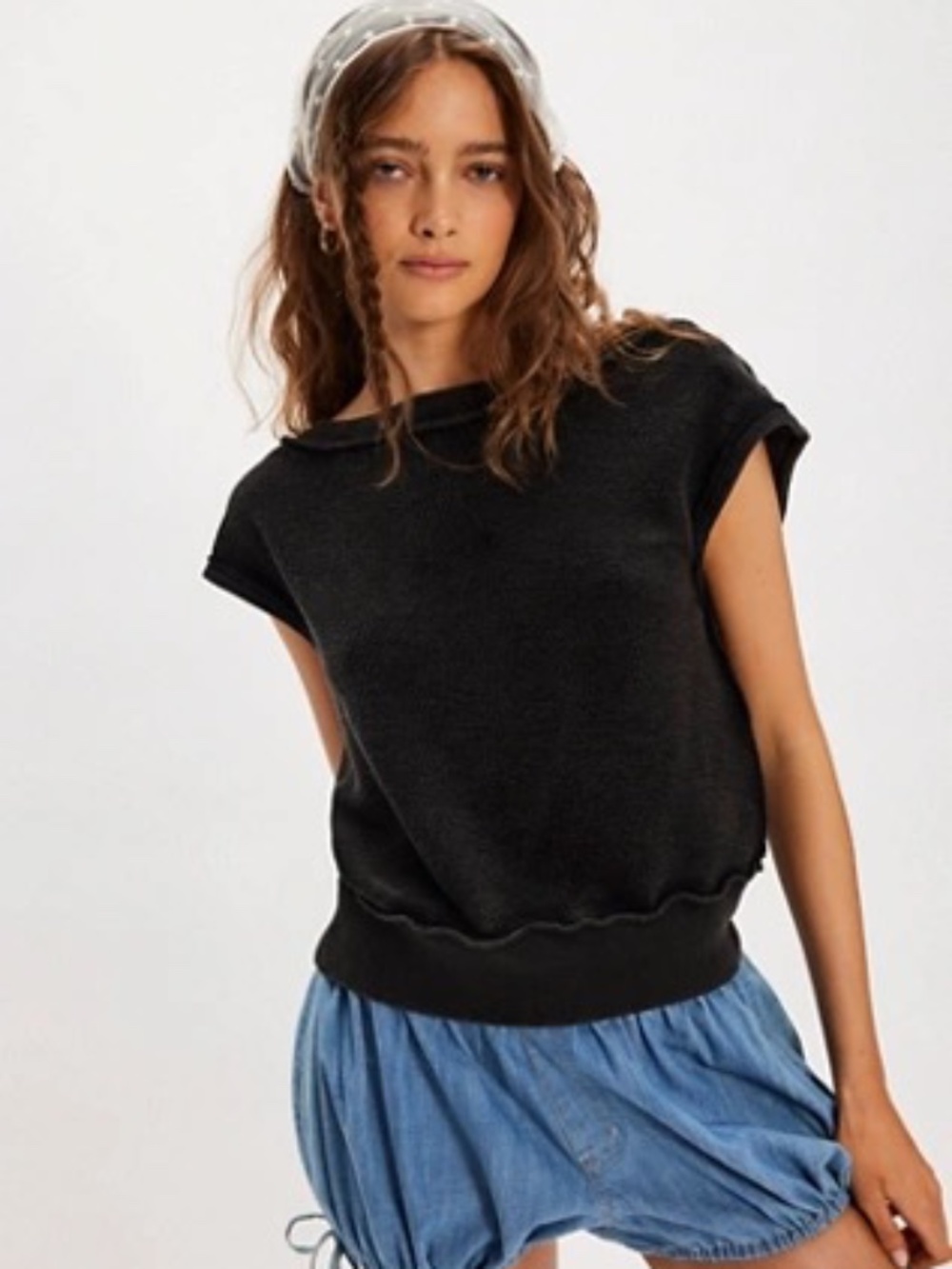 NWOT Free People Selena Pullover Sweatshirt Top M